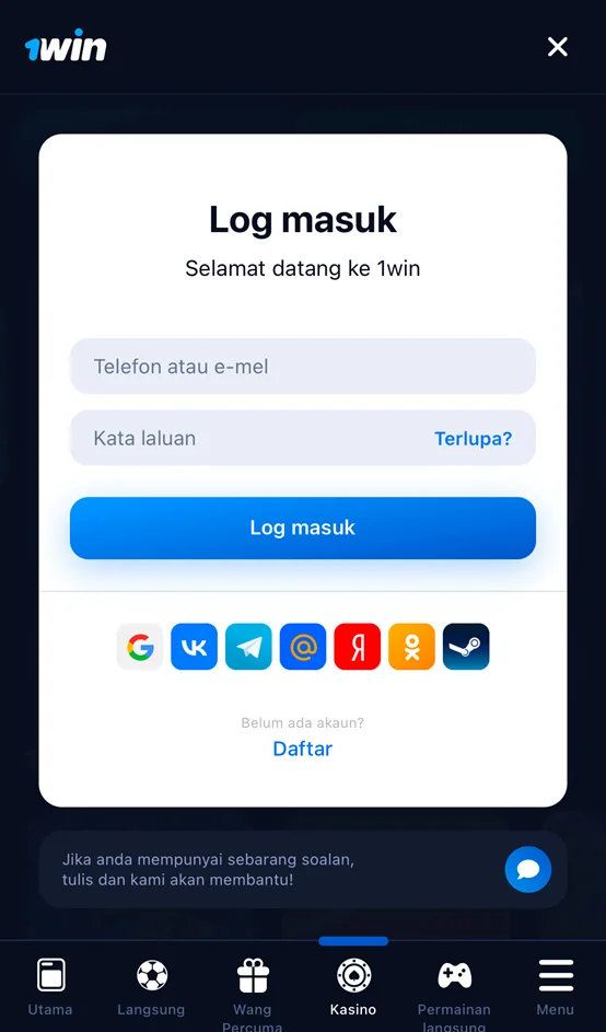 1win app muat turun